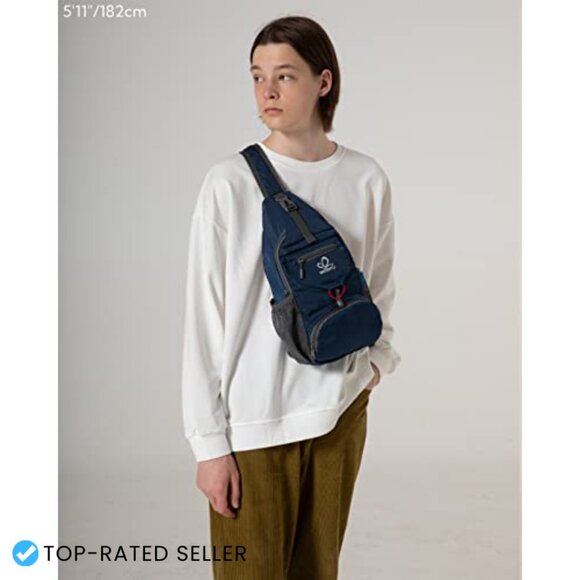 Packable Crossbody Sling Backpack Lightweight Foldable Hiking Daypack Travel